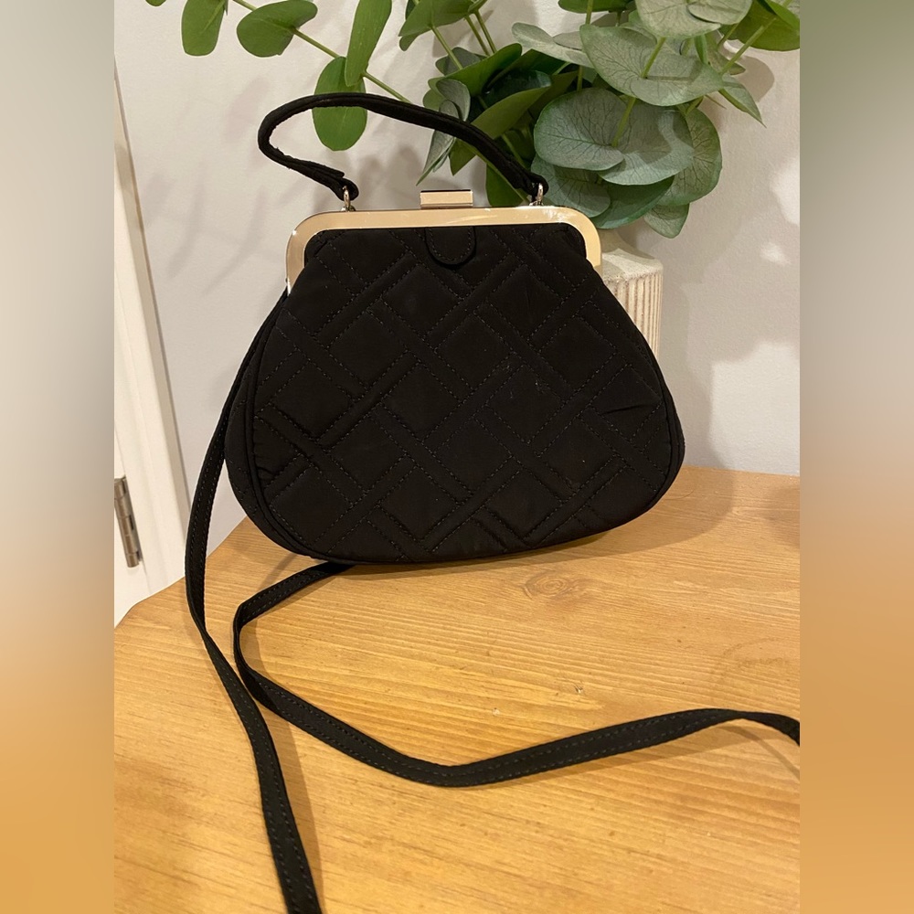 Vera Bradley microfiber black purse/clutch/evening bag